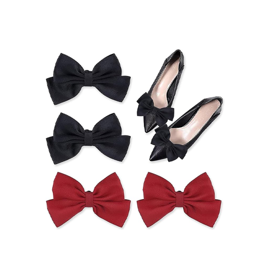 Satin Bow Shoe Clips