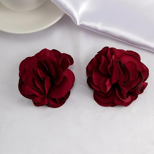 Handmade Flower Shoes Clip (Red)