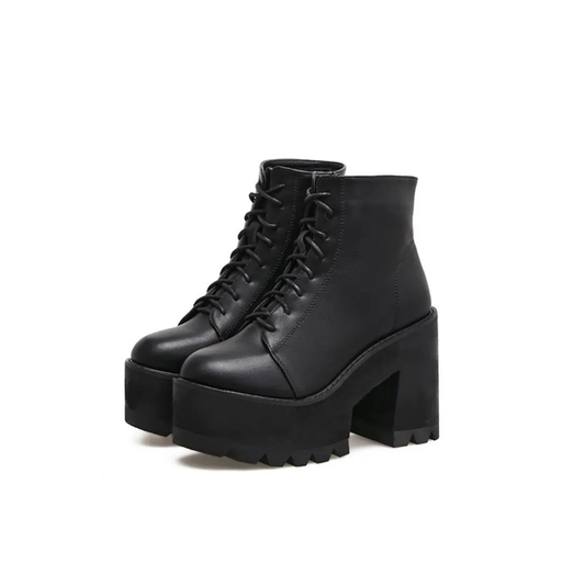 Goth Platform Booties