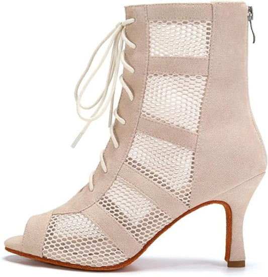 Salsa Jazz Booties (Beige)