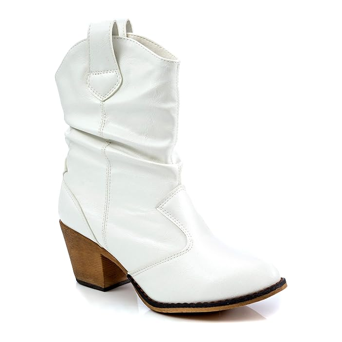 Cowboy Distressed Boots (White)