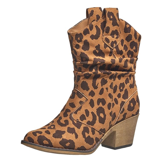 Cowboy Distressed Boots (Leopard)