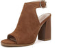 Cutout Peep Toe Heel (Brown)