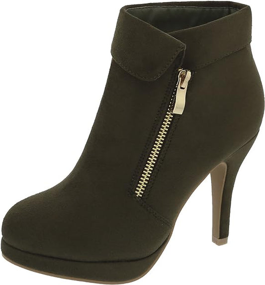 Ankle Wrap Boots (Olive)