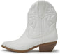 Women Western Stitched Booties (White)