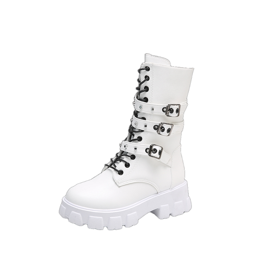 Combat Style Boots (White)