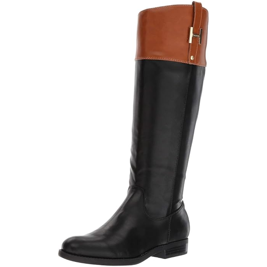 Tommy Hilfiger Equestrian Boots (Black/Cognac)