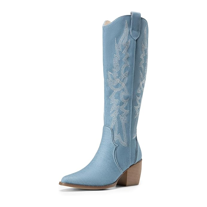 Womens Cowboy Boots (Denim)