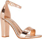 Womens Open Toe Heels (Rose Gold)