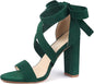 Womens Lace Up Heels (Green)