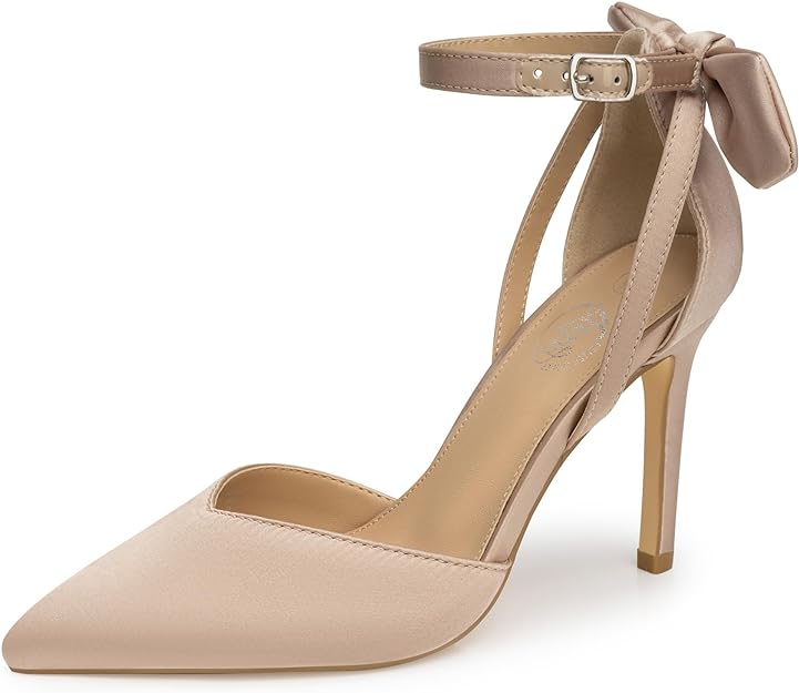 Womens Pointed Stiletto High Heels (Nude)