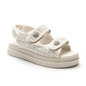 Preppy Platform Sandals (White)