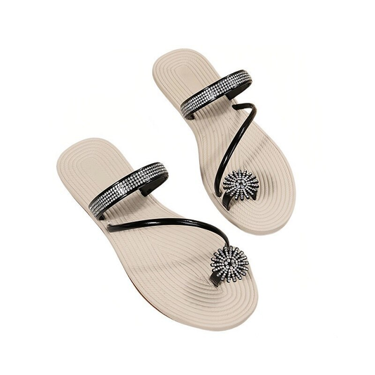 Gemstone Sandals (Black)