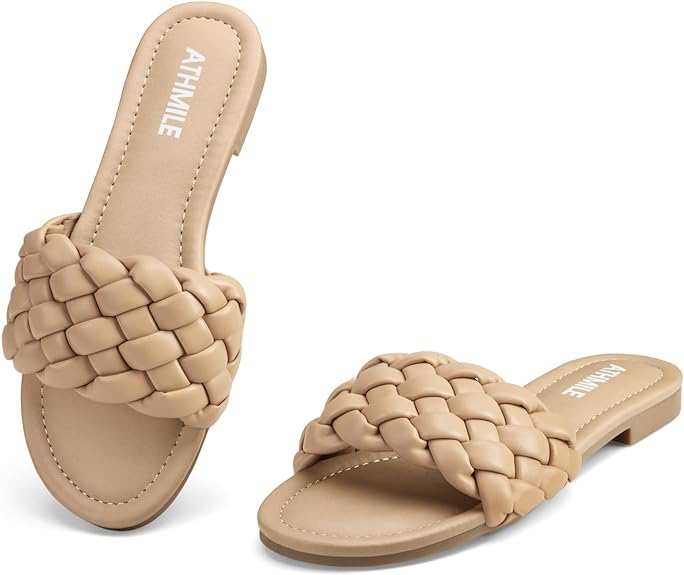 Braided Womens Sandals (Nude)