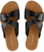 Cross Strap Slides (Black)