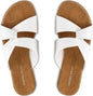 Cross Strap Slides (White)