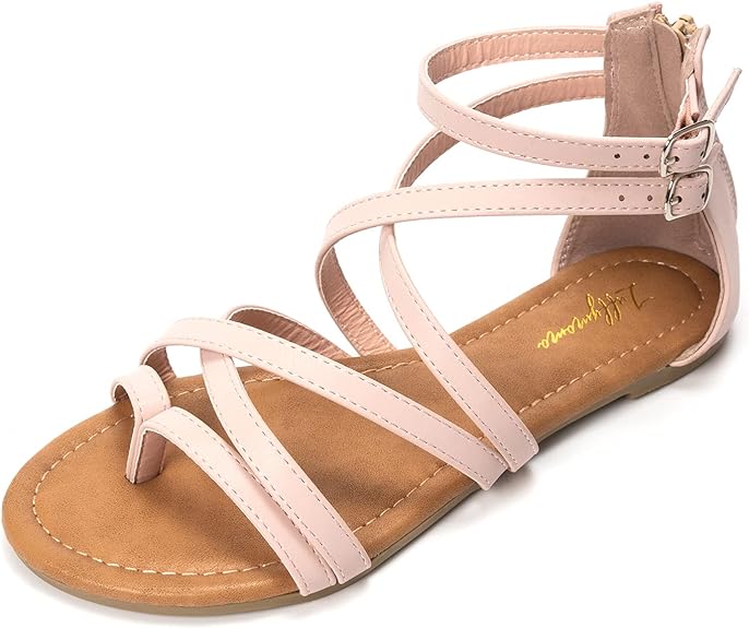 Womens Gladiator Strap Sandals (Pink)