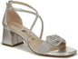 Strappy Heeled Dress Sandals (Silver)