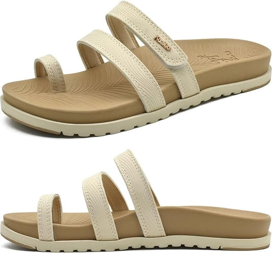 Womens Arch Support Slides (Beige)