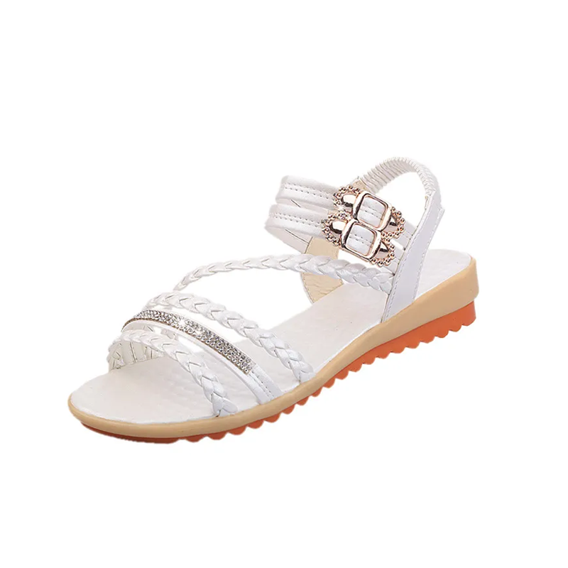 Roped Glam Sandals (White)