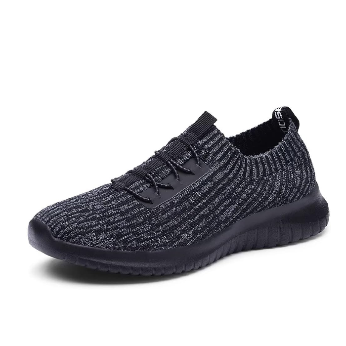 Slip On Walking Shoes (Black/Grey)